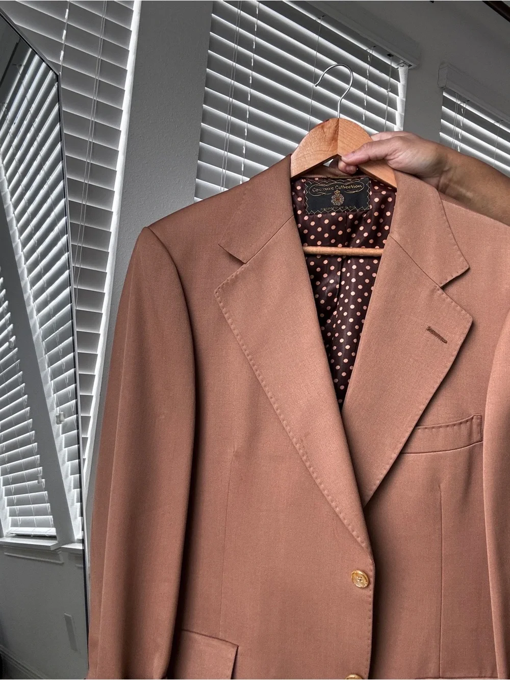 Men's Brown Vintage Single-Breasted Blazer